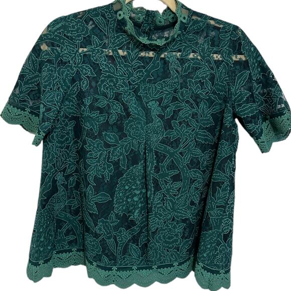 Anthropologie HD Lace Meadows Blouse - Picture 7 of 9